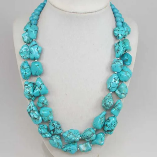 Turquoise stone with distinctive matrix patterns